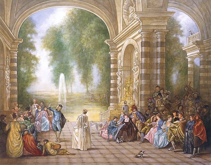 Een werk naar een andere Watteau Watteau